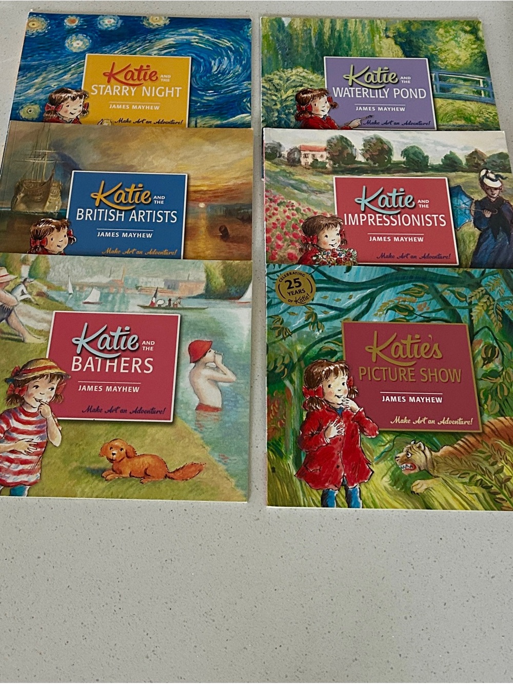 Katie and the Book Series James Mayhew Large Paperback Lot of 6 Art Class Kids